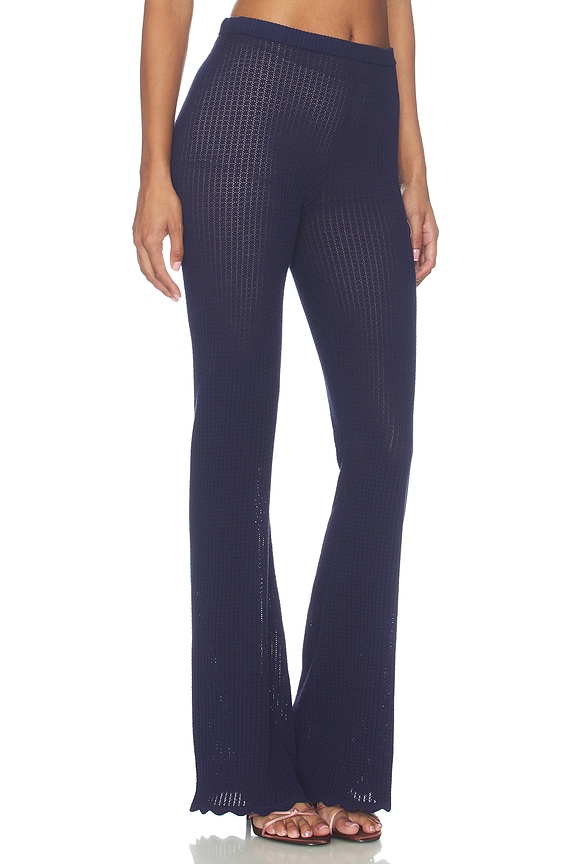 view 2 of 6 Lucassia Textured Knit Pant in Navy