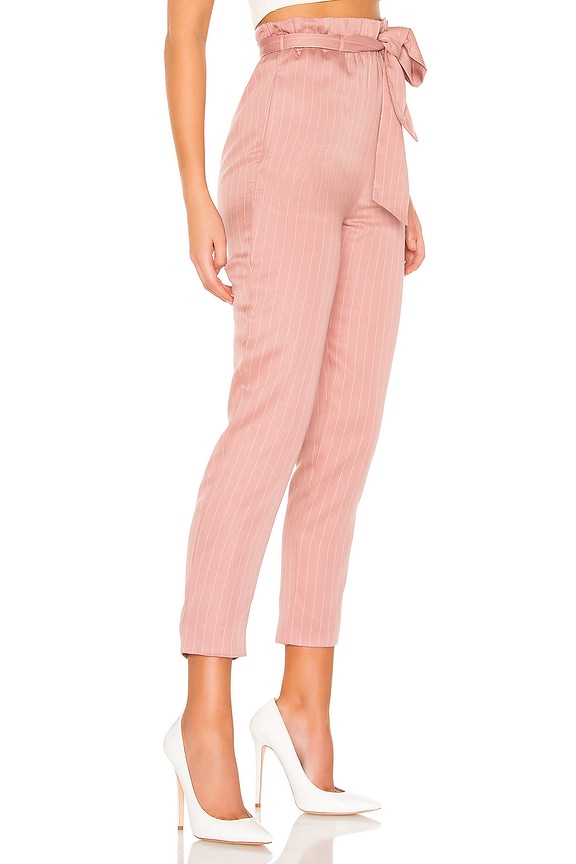 view 2 of 4 Tristan Crop Pant in Mauve & White