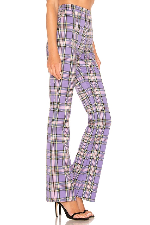 view 2 of 4 SERRANO フレアパンツ in Purple Plaid