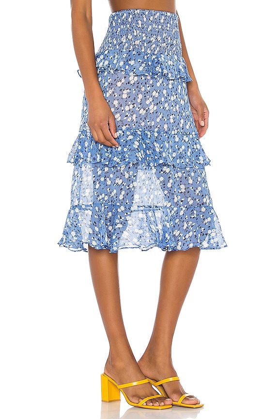 view 2 of 5 JUPE MIDI EVERLY in Blue Ditsy