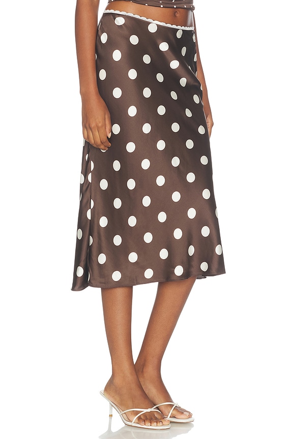 view 2 of 6 FALDA MABEL  in Brown & Cream Polka Dot
