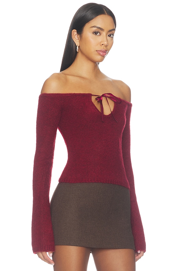 view 2 of 4 Eve Off Shoulder Top in Wine