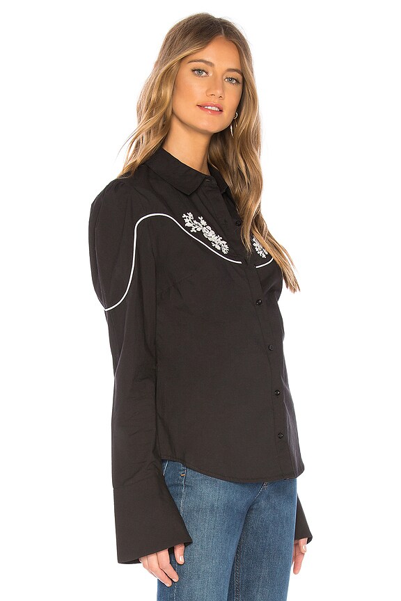 view 2 of 4 Annalisa Top in Black