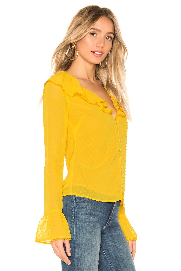 view 2 of 4 Fleur Blouse in Sunshine Yellow