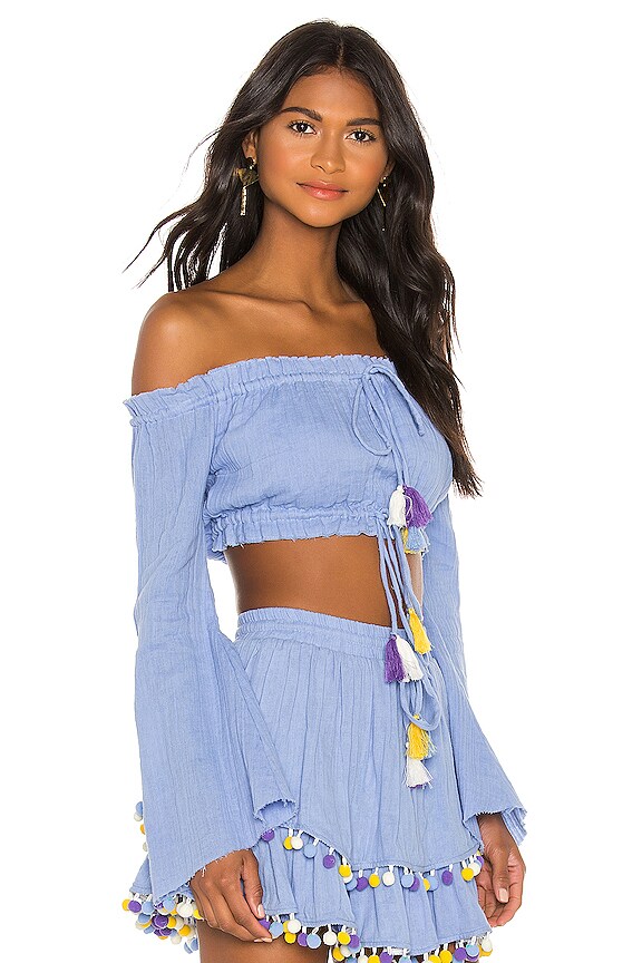 view 2 of 4 CALYPSO オフショルダートップ in Powder Blue