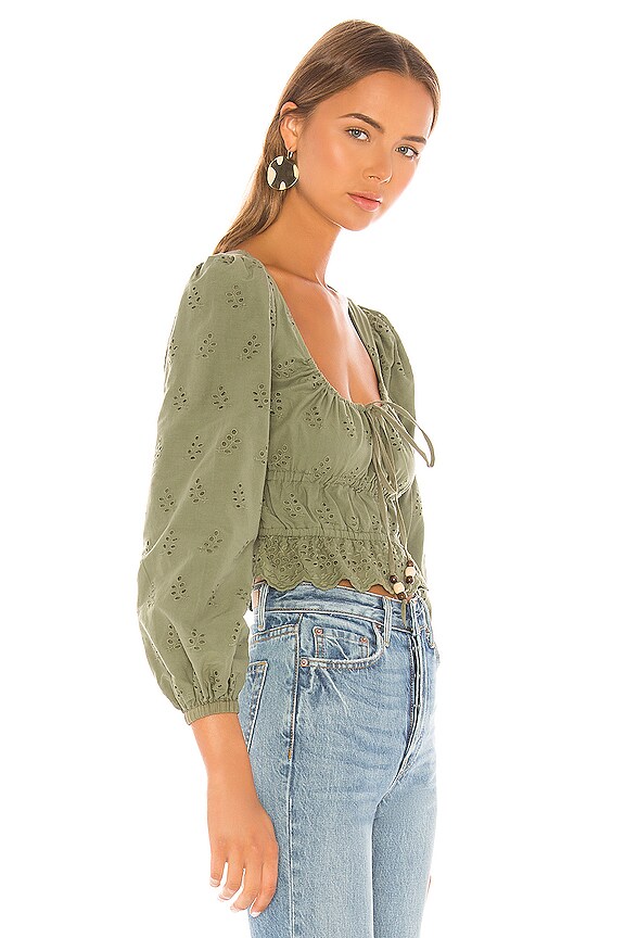 view 2 of 4 Easton Top in Olive Green