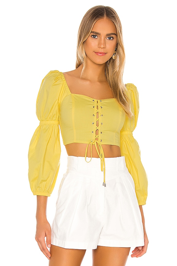 view 1 of 4 Sienna Top in Baby Yellow