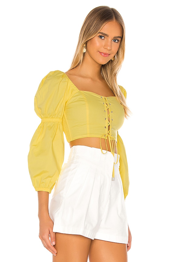 view 2 of 4 Sienna Top in Baby Yellow