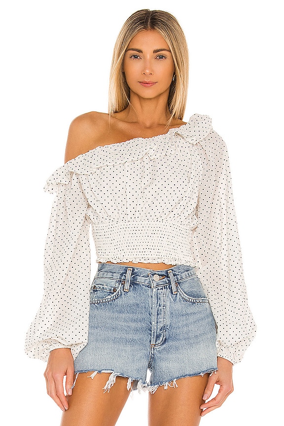 MAJORELLE Tate Smocked Top in Cream | REVOLVE