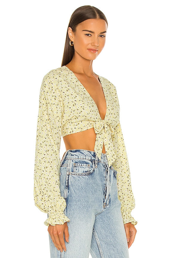 view 2 of 4 Giovanna Top in Savannah Tan Floral