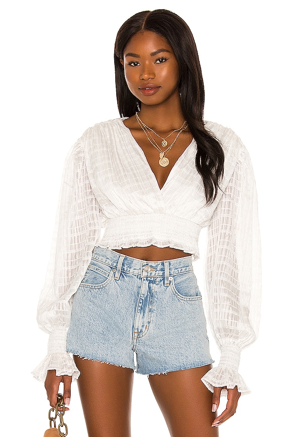 view 1 of 5 Sasha Top in White Lurex