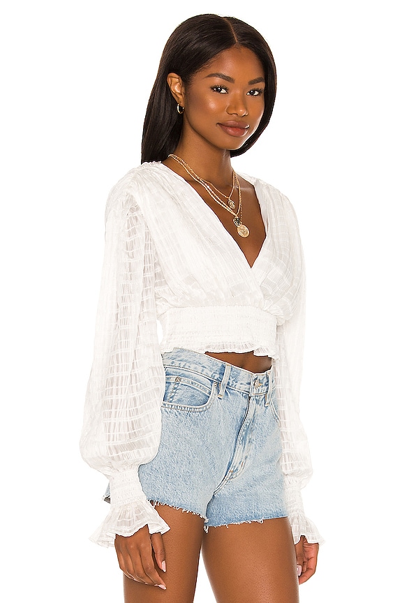 view 2 of 5 Sasha Top in White Lurex