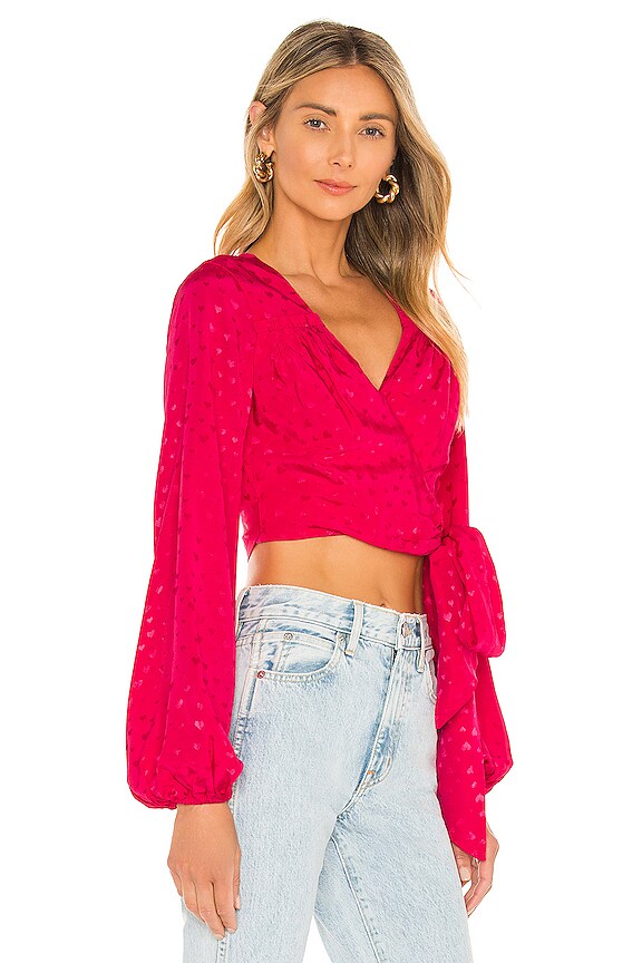 view 2 of 5 Sharona Wrap Top in Pink