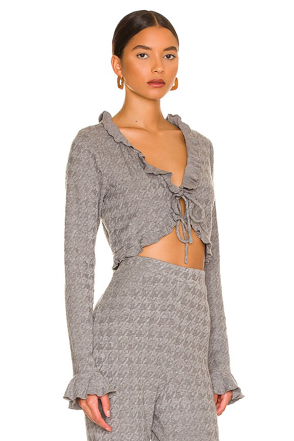 view 2 of 5 Elena Top in Heather Grey