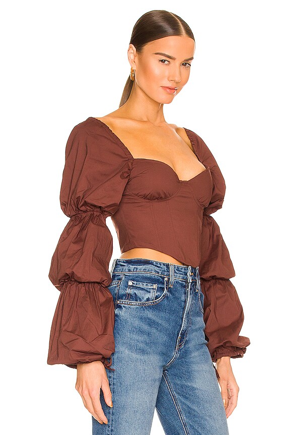 view 2 of 4 Tawny Corset Top in Brown