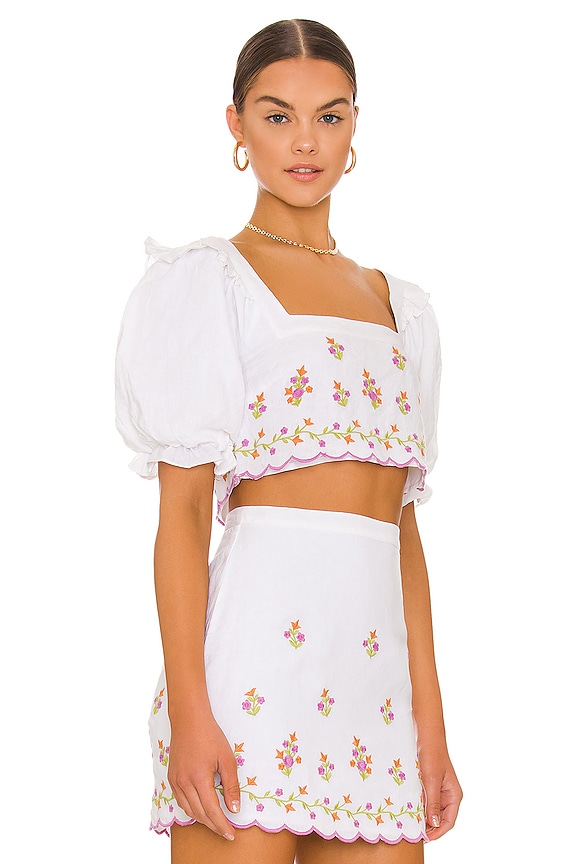 view 2 of 4 Wesley Crop Top in Ivory Daydream