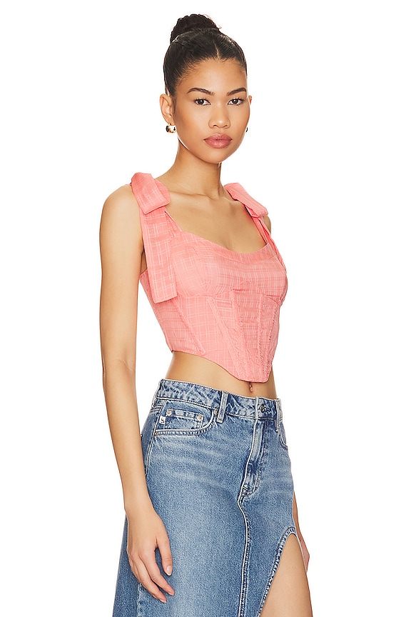 view 2 of 4 Martina Corset Top in Coral