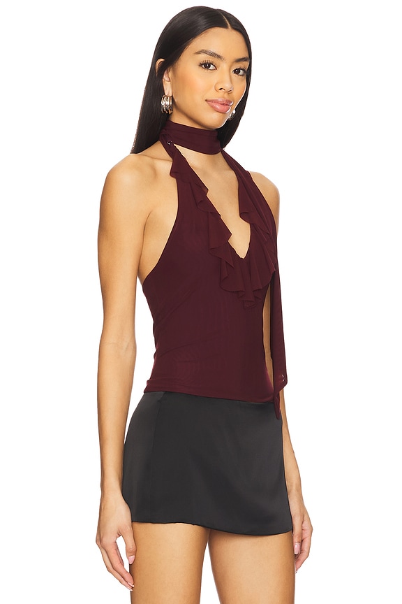 view 2 of 4 Clara Top in Oxblood