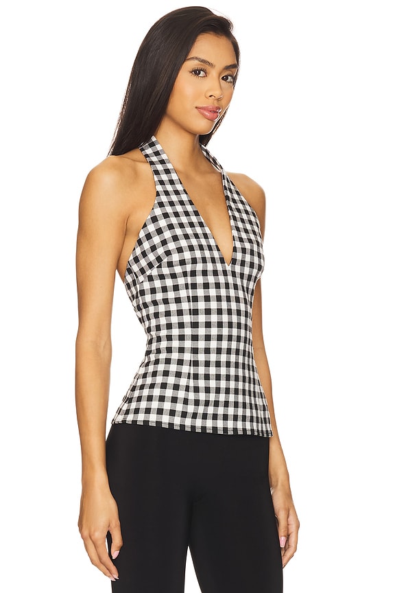view 2 of 5 Birdie Top in Black Gingham