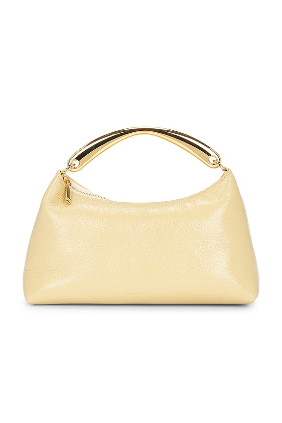 view 1 of 4 BOLSO CON ASA SUPERIOR DE METAL RHEA in Butter