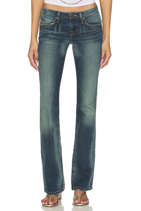 view 1 of 6 Low Rise Flare Jeans in Cold Wash