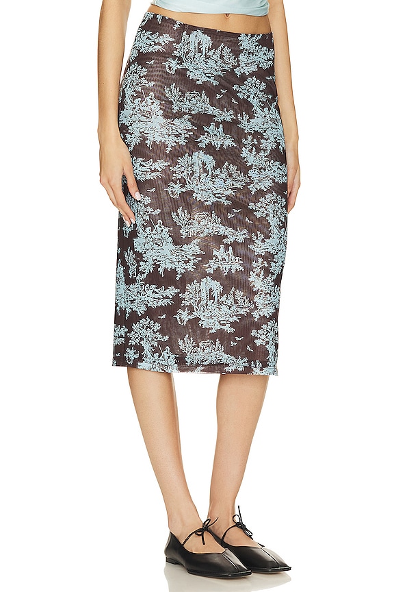 view 2 of 5 Moni Skirt in Chocolate Toile