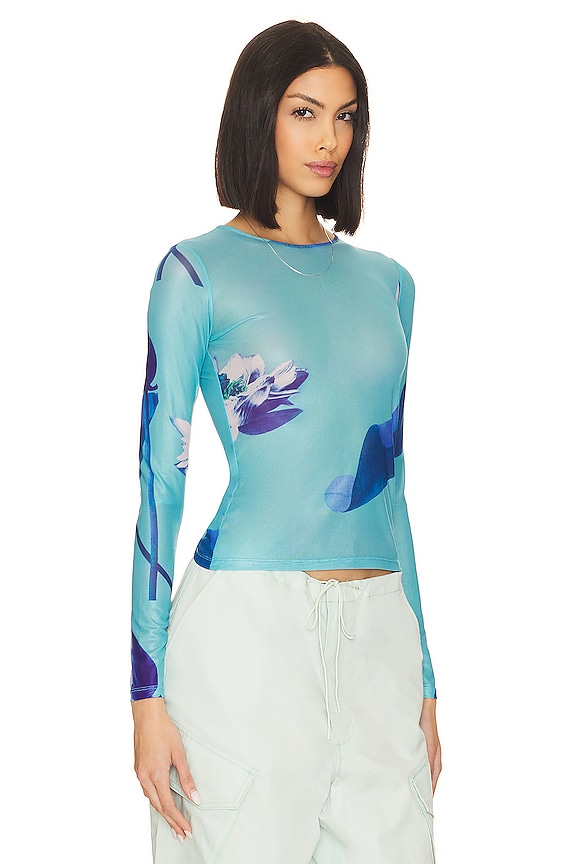 view 2 of 4 Long Sleeve Tee in Blue Lotus