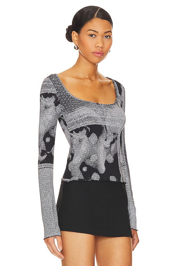 view 2 of 4 Victoire Top in Sciarpa Print