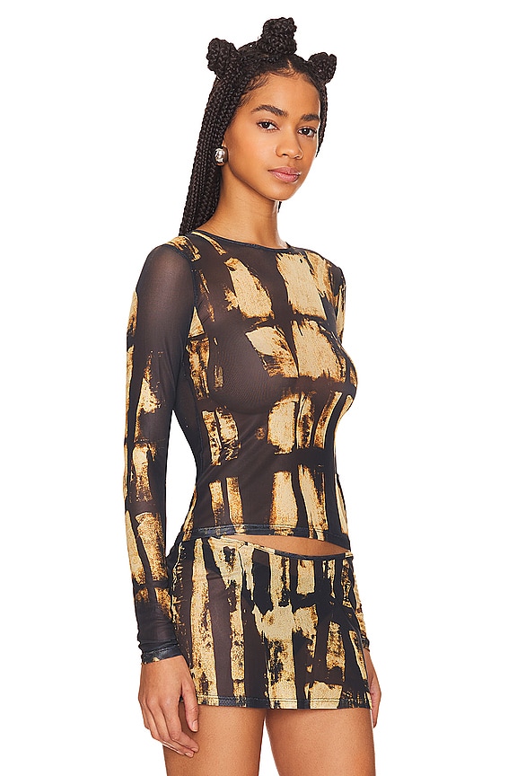 view 2 of 4 CAMISETA MANGA LARGA in Treading Brown