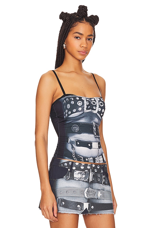 view 2 of 4 Enzo Top in Belt Print