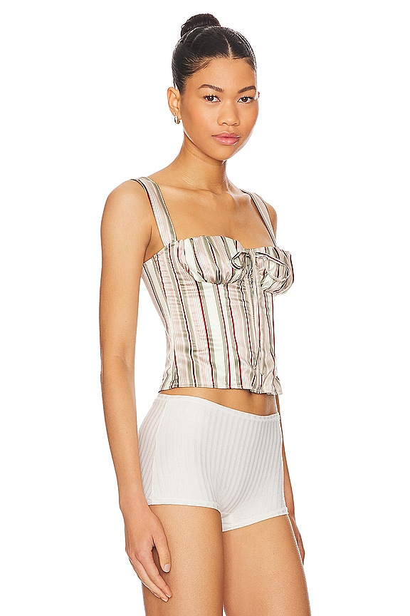 view 2 of 4 Agnes Corset in Tuxedo Stripe