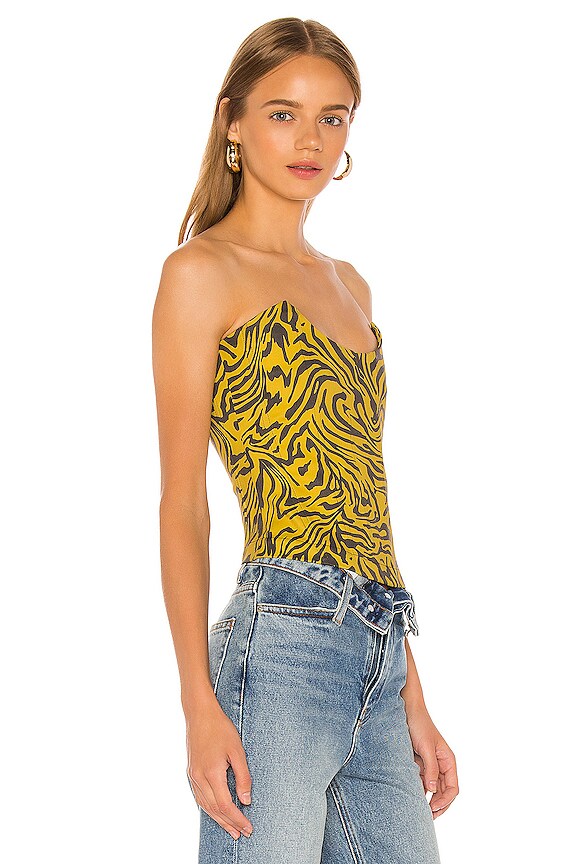 view 2 of 4 CORSÉ LEIA in Yellow Zebra Print