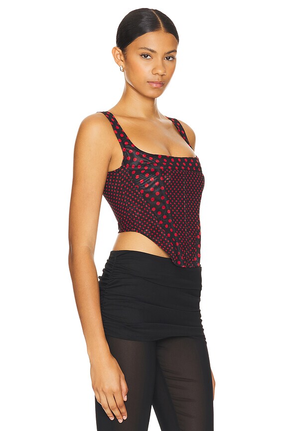 view 2 of 5 CAMPBELL 코르셋 in Black Polka Dot