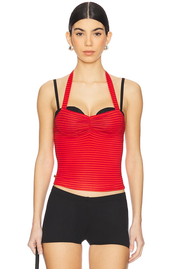 view 1 of 4 Pilar Top in Red Stripe
