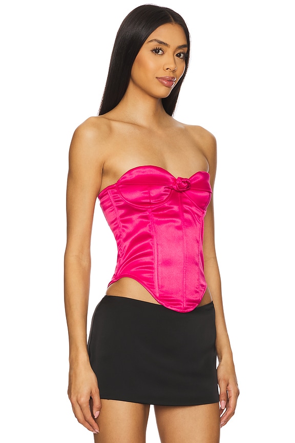 view 2 of 4 Carmen Corset in Fuschia