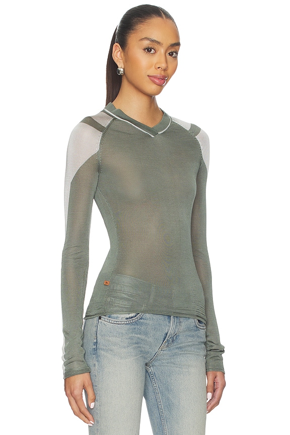 view 2 of 4 Long Sleeve Mel Top in Agave Green