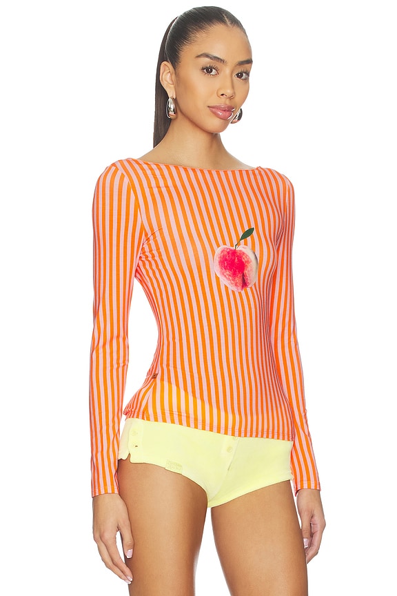 view 2 of 5 Amelia Top in Red Stripe