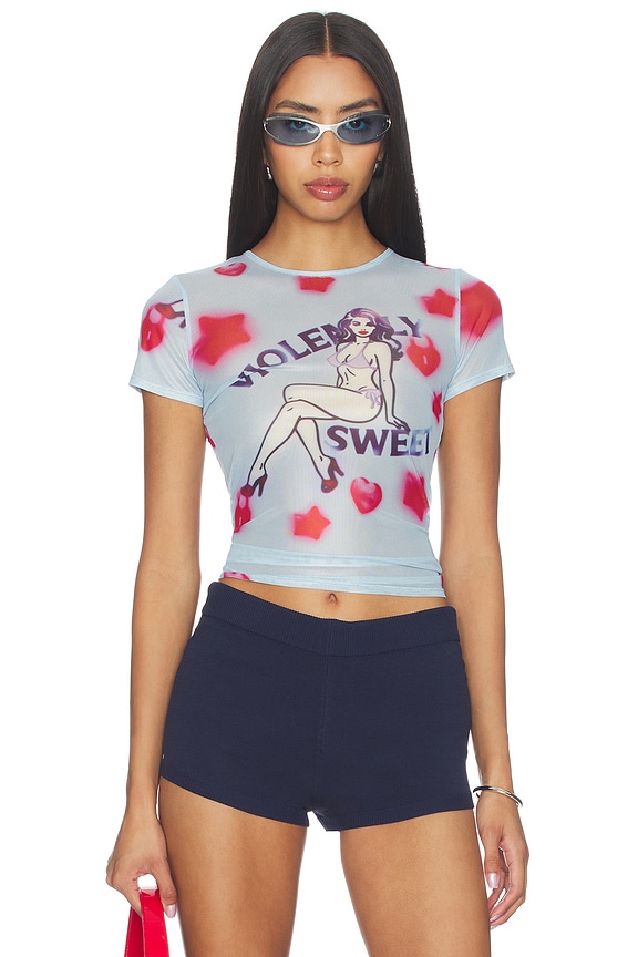 view 1 of 4 Mini Tee in Violently Sweet