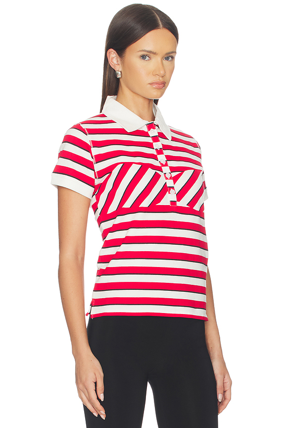 view 2 of 4 Lou Polo in Warped Stripe