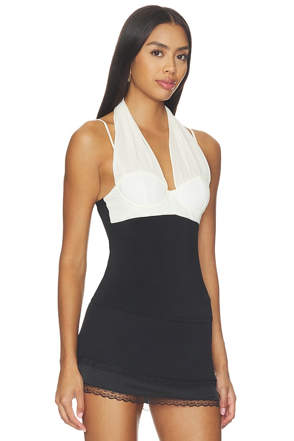 view 2 of 4 Vittoria Top in Vanilla & Black