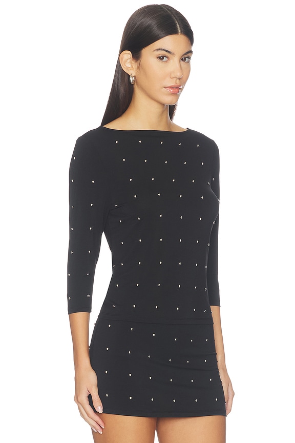view 2 of 5 Sunday Top in Black Stud