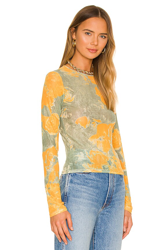 view 2 of 4 Long Sleeve Tee in Decades Yellow