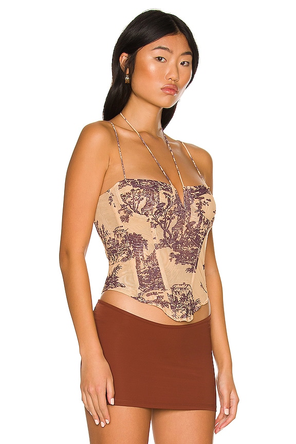 view 2 of 4 Aphex Corset in Gold Toile