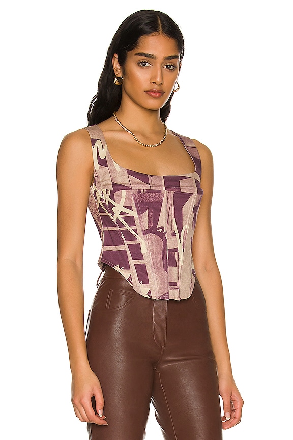 view 2 of 4 Campbell Corset in Stone Mauve