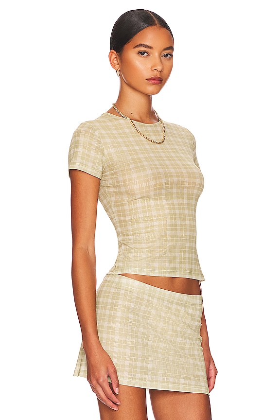 view 2 of 4 CAMISETA MINI in Baby Plaid Limon