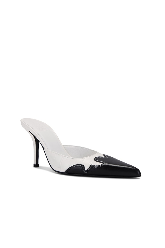 view 2 of 5 X Gia Borghini June Mule in White & Black