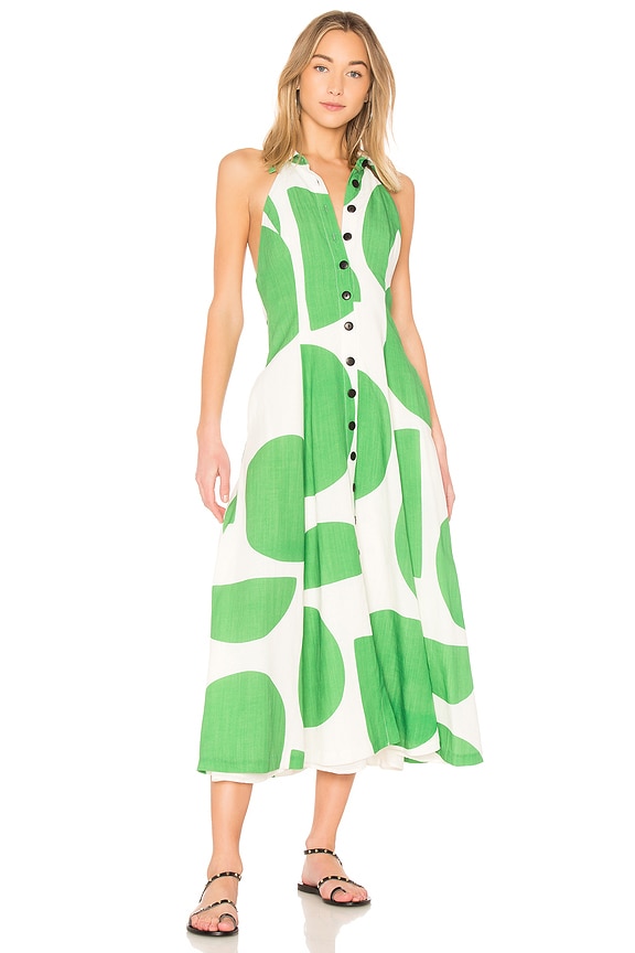 view 1 of 3 Rosemary Dress in White & Green