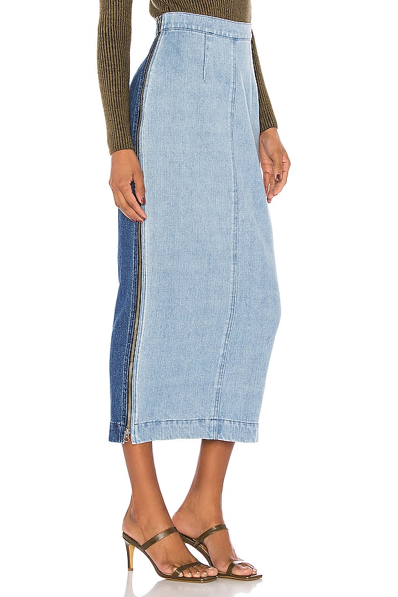 view 2 of 4 Uma Skirt in Split Denim