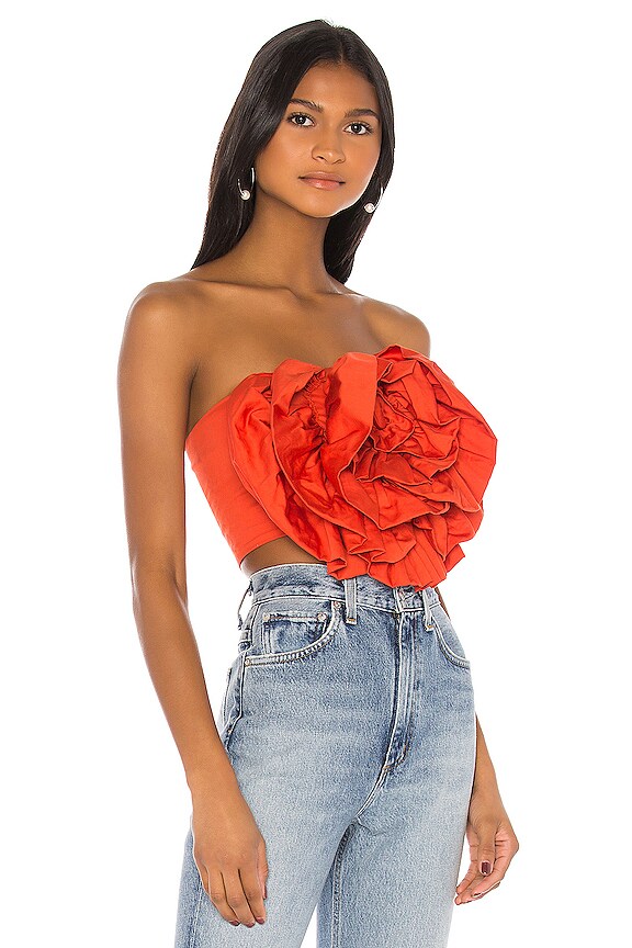 view 2 of 4 Rose Top in Red