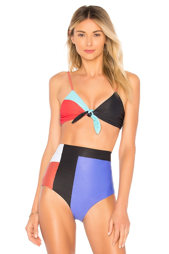 view 1 of 4 Carla Bikini Top in Black Multi